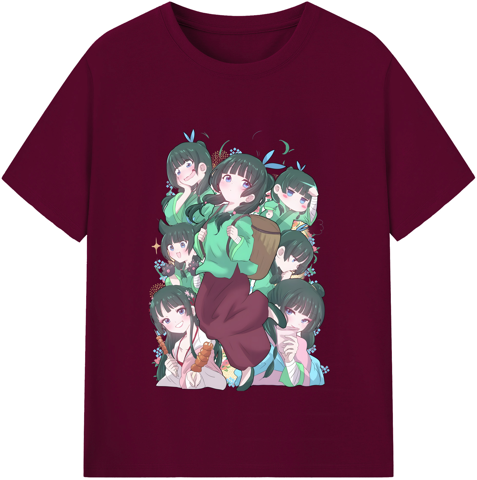 （画像用） 薬屋のひとりごと The Apothecary Diaries レディースカジュアルプリントTシャツ（綿100％）